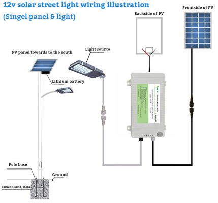 IEC62133 Solar Street Light Battery Lifepo4 12V 25AH Dengan Konektor