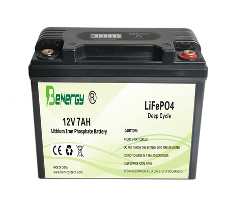 Paket Baterai Lithium 7Ah 12V yang Bisa Diisi Ulang Dengan Kasus Plastik