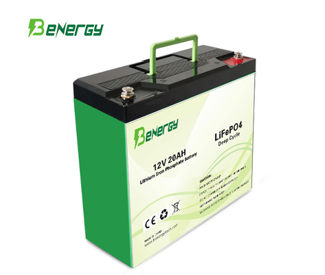 Baterai Lithium 20AH 12V yang dapat diisi ulang dengan arus muatan maksimum 20A